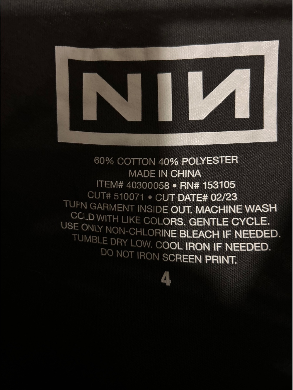 Torrid Vintage Black Nine Inch Nails Band Tee Size 4X - Picture 2 of 9